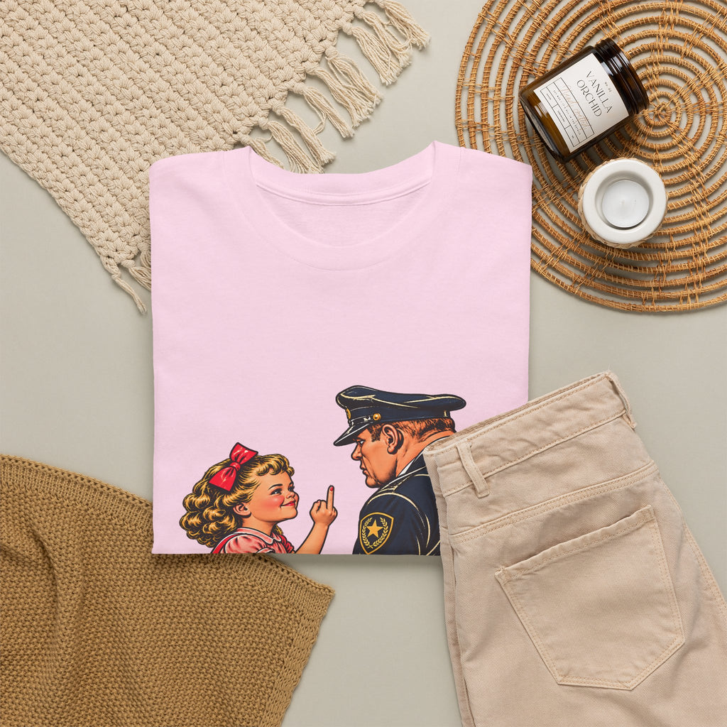 T-Shirt — Vintage Girl Graphic “My Mommy Told Me Not to Talk to Bastards”