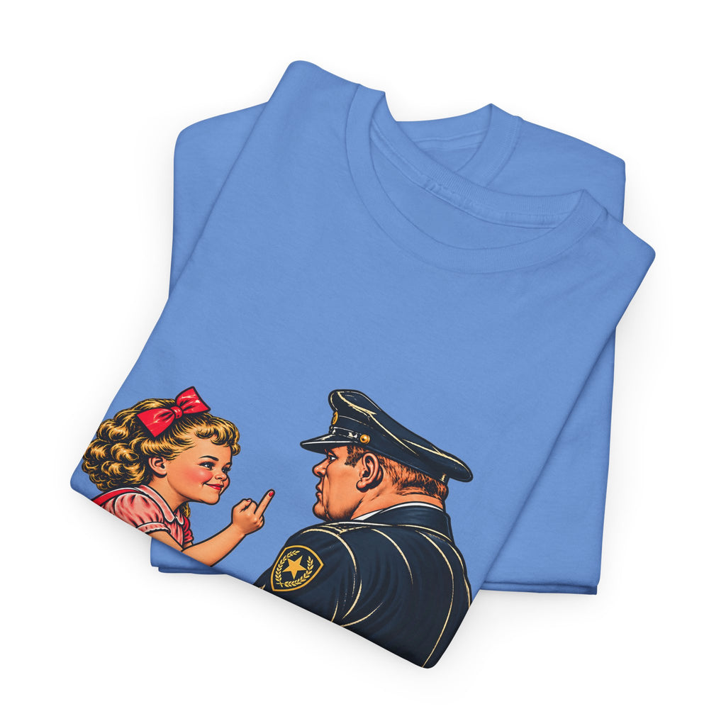 T-Shirt — Vintage Girl Graphic “My Mommy Told Me Not to Talk to Bastards”