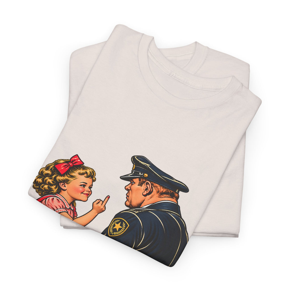 T-Shirt — Vintage Girl Graphic “My Mommy Told Me Not to Talk to Bastards”