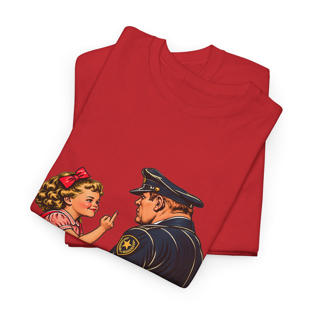 T-Shirt — Vintage Girl Graphic “My Mommy Told Me Not to Talk to Bastards”