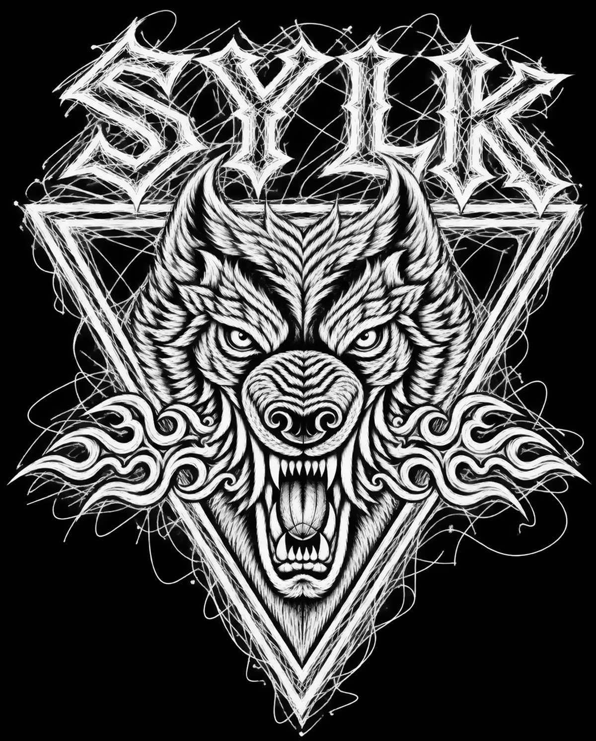 Kult Support Scribble Black Tee