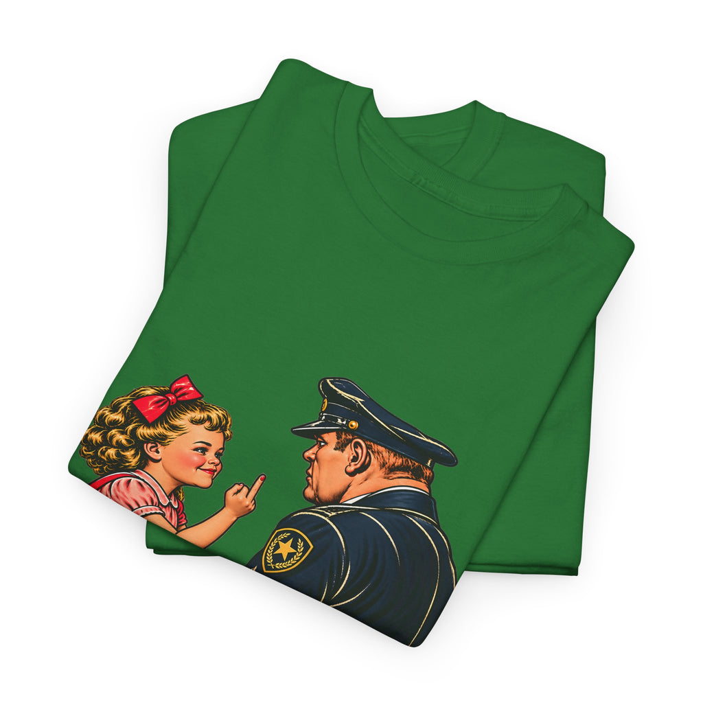 T-Shirt — Vintage Girl Graphic “My Mommy Told Me Not to Talk to Bastards”