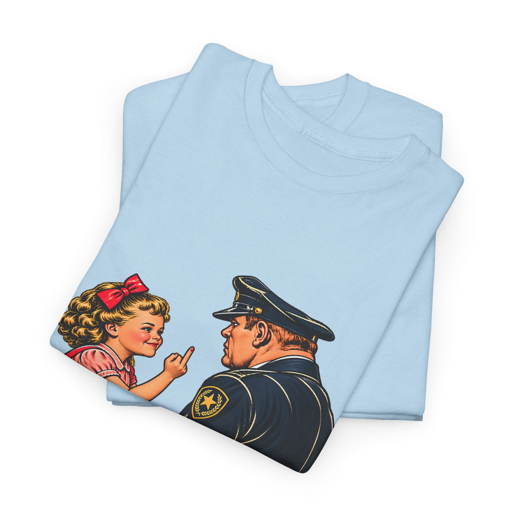 T-Shirt — Vintage Girl Graphic “My Mommy Told Me Not to Talk to Bastards”