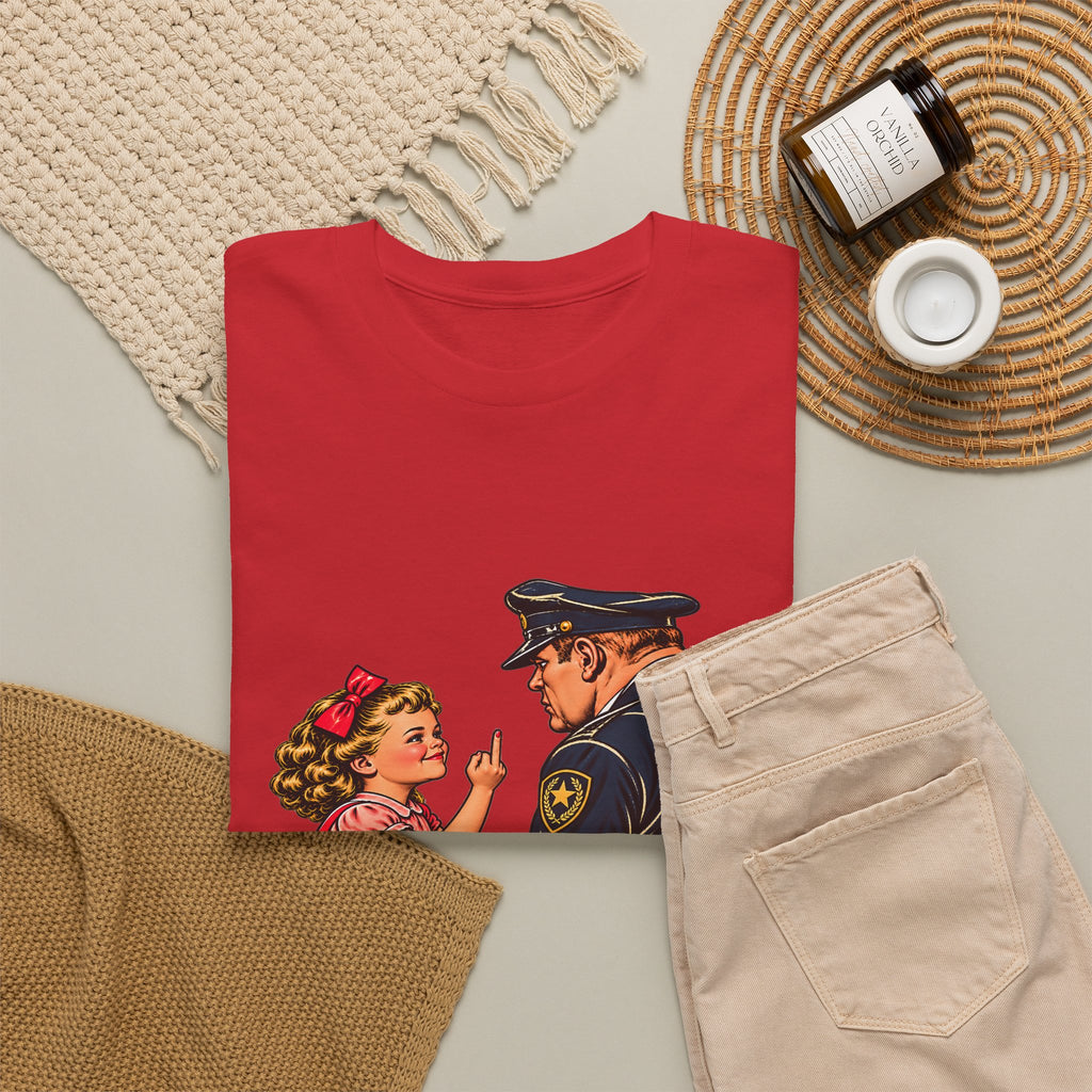 T-Shirt — Vintage Girl Graphic “My Mommy Told Me Not to Talk to Bastards”