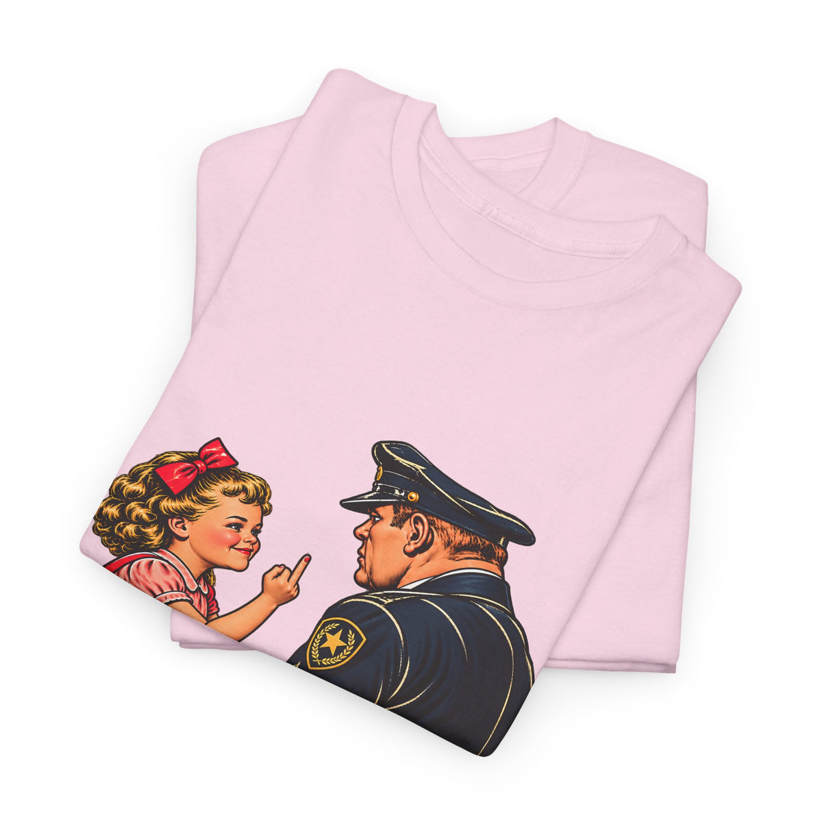 T-Shirt — Vintage Girl Graphic “My Mommy Told Me Not to Talk to Bastards”